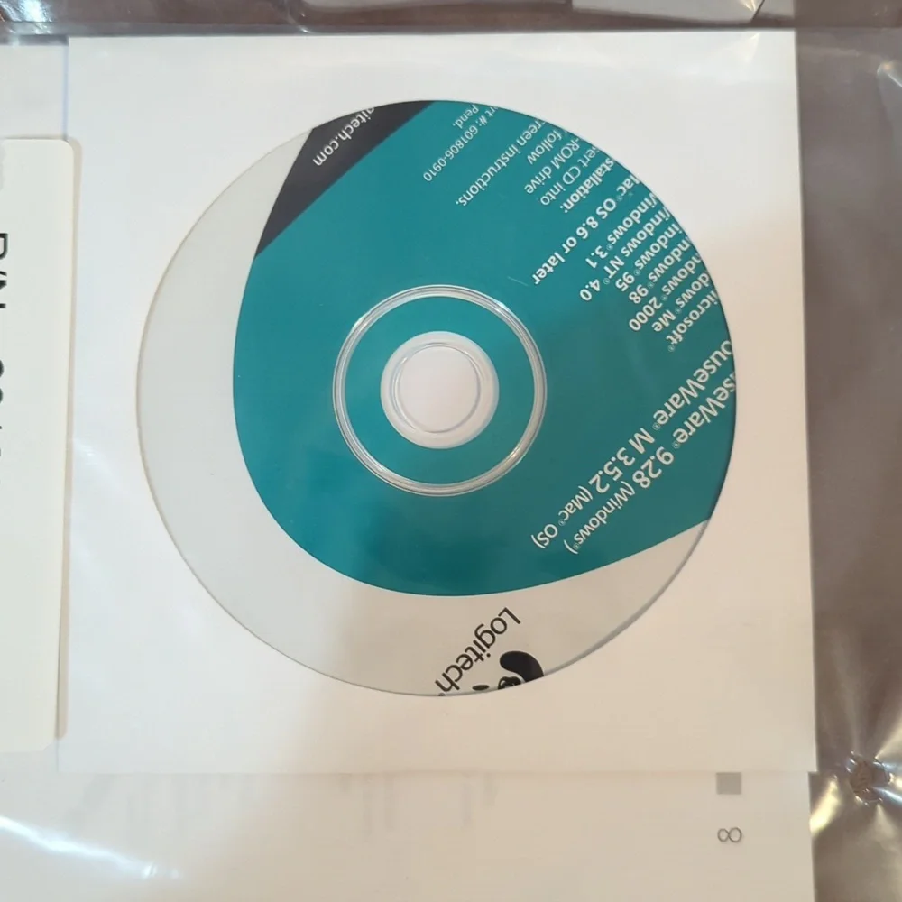 Logitech Optical Wheel Mouse USB PC With Box Paperwork Mouseware
